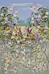 Magic Amongst the Flowers III by Mary Shaw - Original Painting on Board sized 12x18 inches. Available from Whitewall Galleries